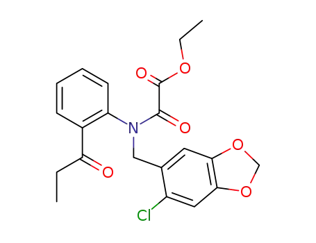 N-(6-chloro-benzo[1,3]dioxol-5-ylmethyl)-N-(2-propionyl-phenyl)-oxalamic acid ethyl ester