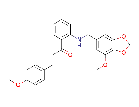 1-{2-[(7-methoxy-benzo[1,3]dioxol-5-ylmethyl)-amino]-phenyl}-3-(4-methoxy-phenyl)-propan-1-one