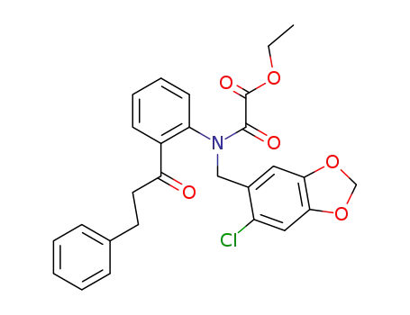 N-(6-chloro-benzo[1,3]dioxol-5-ylmethyl)-N-[2-(3-phenyl-propionyl)-phenyl]-oxalamic acid ethyl ester
