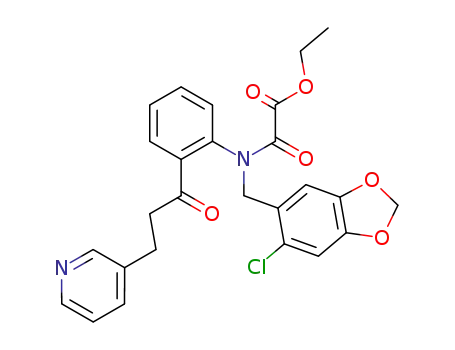 N-(6-chloro-benzo[1,3]dioxol-5-ylmethyl)-N-[2-(3-pyridin-3-yl-propionyl)-phenyl]-oxalamic acid ethyl ester