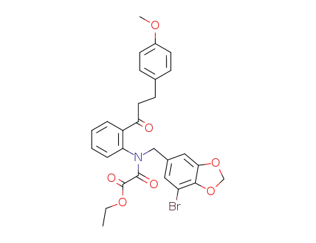 N-(7-bromo-benzo[1,3]dioxol-5-ylmethyl)-N-{2-[3-(4-methoxy-phenyl)-propionyl]-phenyl}-oxalamic acid ethyl ester