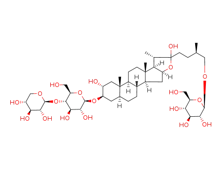 26-O-β-D-glucopyranosyl-(25R)-5α-furostane-2α,3β,22ξ,26-tetrol 3-O-β-D-xylopyranosyl(1->4)-β-D-glucopyranoside