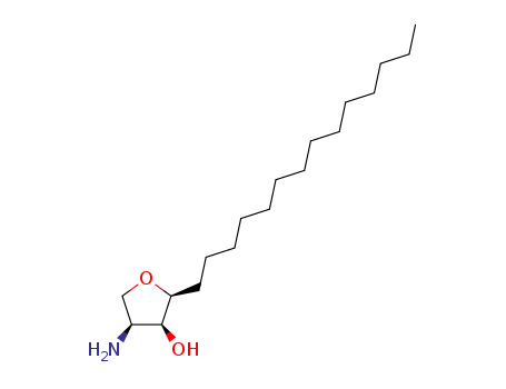 Molecular Structure of 356043-02-2 (3-Furanol, 4-aminotetrahydro-2-tetradecyl-, (2S,3S,4S)-)