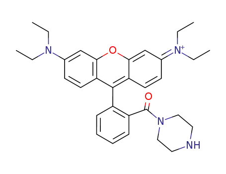 N-(6-(diethylamino)-9-(2-(piperazine-1-carbonyl)phenyl)-3H-xanthen-3-ylidene)-N-ethylethanaminium