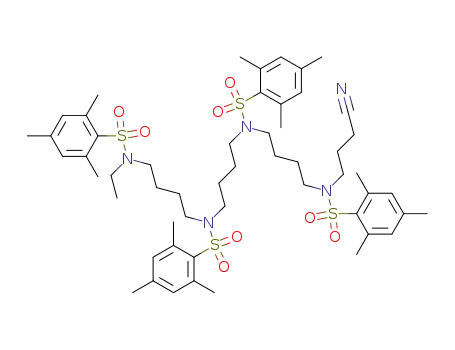 3,8,13,18-tetrakis(mesitylenesulfonyl)-3,8,13,18-tetraazaheneicosanecyanide