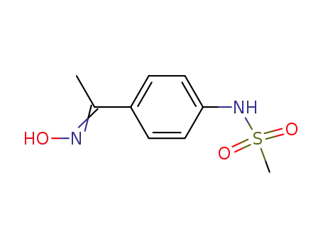 Molecular Structure of 401909-82-8 (Methanesulfonamide, N-[4-[1-(hydroxyimino)ethyl]phenyl]-)