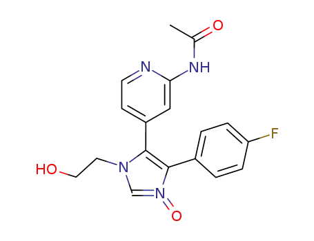 Molecular Structure of 820241-16-5 (Acetamide,
N-[4-[4-(4-fluorophenyl)-1-(2-hydroxyethyl)-3-oxido-1H-imidazol-5-yl]-2-
pyridinyl]-)