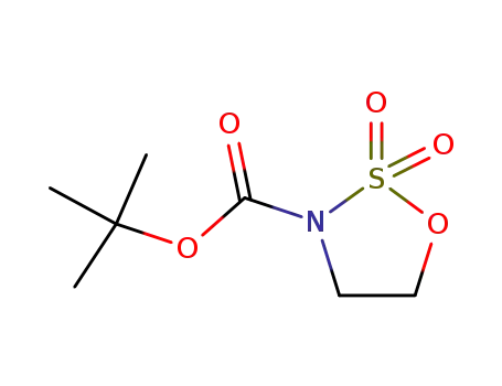 Molecular Structure of 459817-82-4 (tert-Butyl 1,2,3-oxathiazolidine-3-carboxylate 2,2-dioxide)