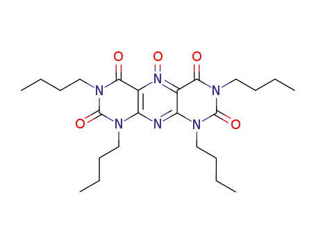 Molecular Structure of 33070-58-5 (pyrimido(5,4-g)pteridinetetrone 5-oxide, 1,3,7,9-tetrabutyl)