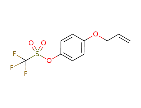 Molecular Structure of 889894-22-8 (Methanesulfonic acid, trifluoro-, 4-(2-propenyloxy)phenyl ester)