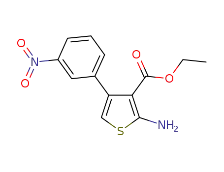 Molecular Structure of 433701-34-9 (ethyl 2-amino-4-(3-nitrophenyl)thiophene-3-carboxylate)