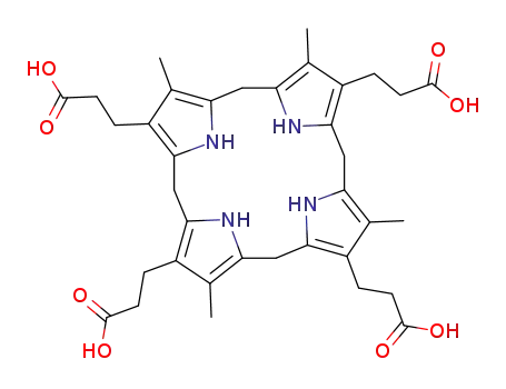 21H,23H-Porphine-2,7,12,18-tetrapropanoicacid, 5,10,15,20,22,24-hexahydro-3,8,13,17-tetramethyl-