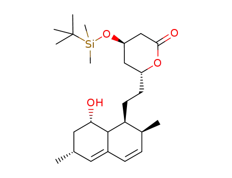 6(R)-[2-(8'(S)-hydroxy-2'(S),6'(R)-dimethyl-1',2',6',7',8',8a'(R)-hexahydronaphtyl-1'(S))ethyl]-4(R)-(dimethyltertbutylsilyloxy)-3,4,5,6-tetrahydro-2H-pyran-2-one