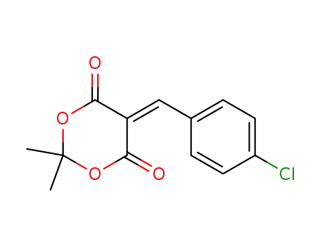 Molecular Structure of 15851-87-3 (5-[(4-CHLOROPHENYL)METHYLENE]-2,2-DIMETHYL-1,3-DIOXANE-4,6-DIONE)