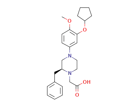[(S)-2-Benzyl-4-(3-cyclopentyloxy-4-methoxy-phenyl)-piperazin-1-yl]-acetic acid