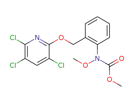 Molecular Structure of 902760-40-1 (Carbamicacid, methoxy[2-[[(3,5,6-trichloro-2-pyridinyl)oxy]methyl]phenyl]-, methylester (9CI))