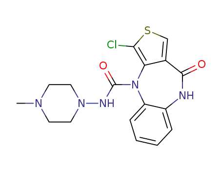 3-chloro-4,9-dihydro-4-{[(4-methyl-1-piperazinyl)amino]carbonyl}-10H-thieno[3,4-b][1,5]benzodiazepin-10-one