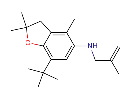7-(tert-Butyl)-2,3-dihydro-5-(2-methyl-2-propenyl)amino-2,2,4-trimethyl-1-benzofurane