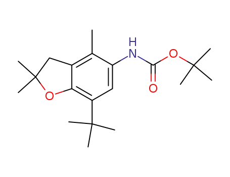 tert-butyl N-(7-(tert-butyl)-2,3-dihydro-2,2,4-trimethyl-1-benzofuran-5-yl]carbamate