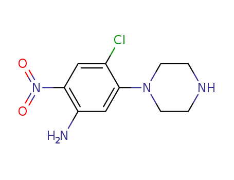 4-chloro-2-nitro-5-(piperazin-1-yl)aniline