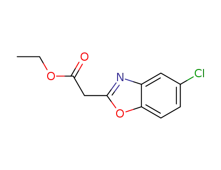 Molecular Structure of 138420-09-4 (ETHYL 2-(5-CHLOROBENZO[D]OXAZOL-2-YL)ACETATE)
