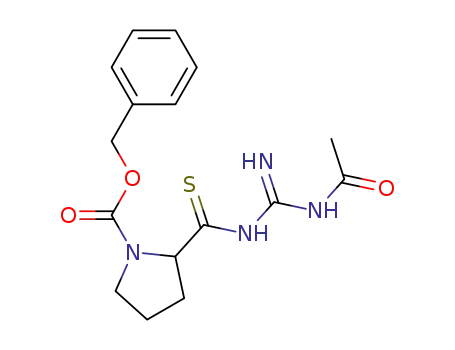 2-(N'-acetyl-guanidinocarbothioyl)-pyrrolidine-1-carboxylic acid benzyl ester
