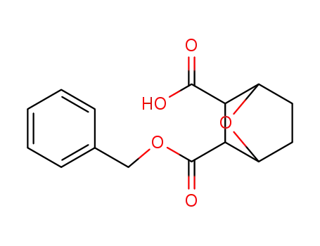 Molecular Structure of 140486-19-7 (7-Oxabicyclo[2.2.1]heptane-2,3-dicarboxylic acid, mono(phenylmethyl)
ester)