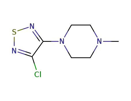 Molecular Structure of 870987-89-6 (1-(4-chloro-1,2,5-thiadiazol-3-yl)-4-methylpiperazine(SALTDATA: HCl))
