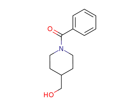 Molecular Structure of 19980-00-8 (4-Piperidinemethanol, 1-benzoyl-)