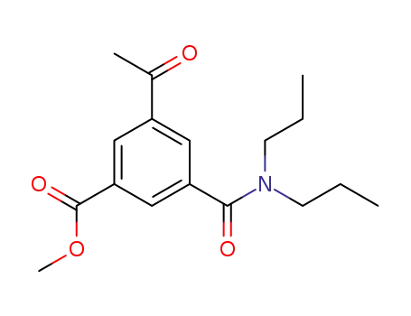 Molecular Structure of 924650-01-1 (Benzoic acid, 3-acetyl-5-[(dipropylamino)carbonyl]-, methyl ester)