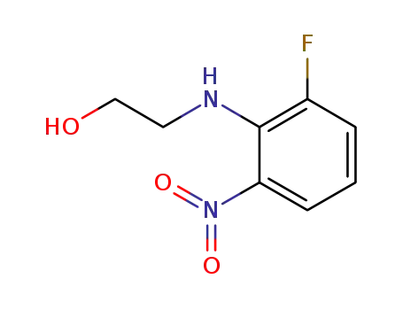 Molecular Structure of 796973-02-9 (Ethanol, 2-[(2-fluoro-6-nitrophenyl)amino]- (9CI))