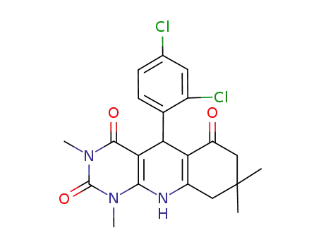 5-(2,4-dichlorophenyl)-1,3,8,8-tetramethyl-7,8,9,10-tetrahydropyrimido[4,5-b]quinoline-2,4,6(1H,3H,5H)-trione