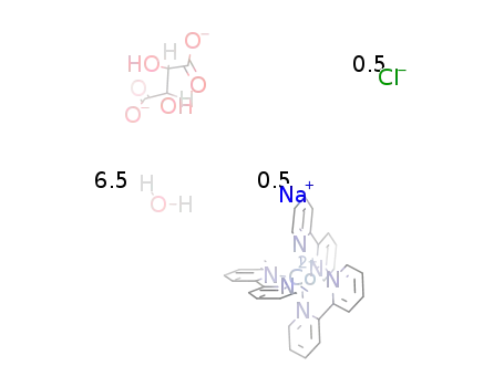 (Δ-tris(2,2'-bipyridine)cobalt(II) hemichloride d-tartrate hemisodium)*6.5H2O