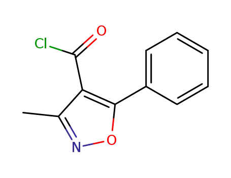 Molecular Structure of 91182-77-3 (3-METHYL-5-PHENYL-4-ISOXAZOLECARBONYL CHLORIDE)