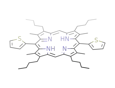 5,15-bis(2'-thienyl)-2,8,12,18-tetra-n-butyl-3,7,13,17-tetramethylporphine