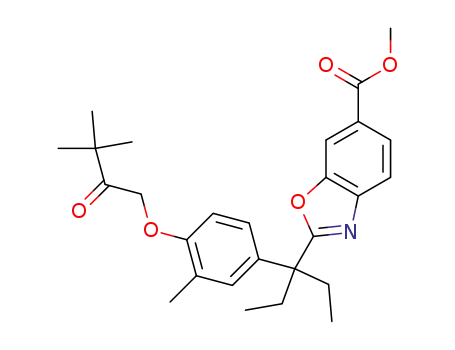 2-{1-[4-(3,3-Dimethyl-2-oxo-butoxy)-3-methyl-phenyl]-1-ethyl-propyl}-benzooxazole-6-carboxylic acid methyl ester