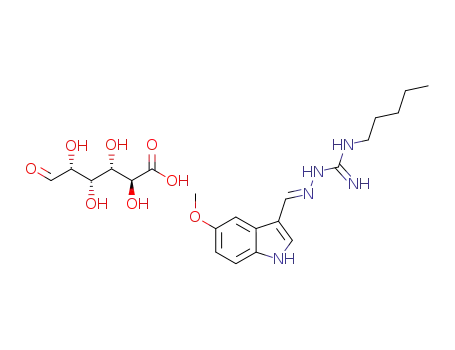 3-(5-methoxy-1H-indol-3-ylmethylene)-N-pentylcarbazimidamide glucuronate