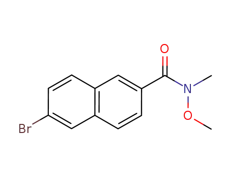 Molecular Structure of 861880-64-0 (6-bromo-N-methoxy-N-methyl-2-Naphthalenecarboxamide)