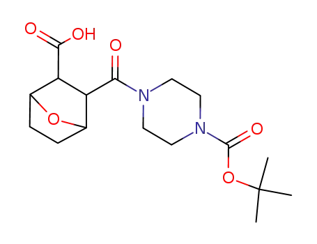 4-(3-carboxy-7-oxa-bicyclo[2.2.1]heptane-2-carbonyl)piperazine-1-carboxylic acid tert-butyl ester