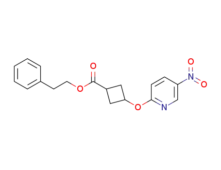 phenethyl 3-(5-nitropyridin-2-yloxy)cyclobutanecarboxylate