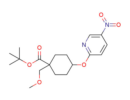 (1r,4r)-tert-butyl 1-(methoxymethyl)-4-(5-nitropyridin-2-yloxy)cyclohexanecarboxylate