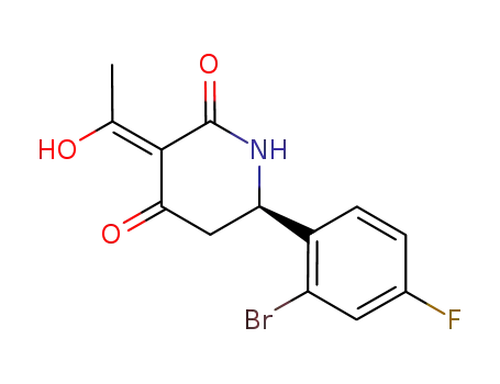 (R,E)-6-(2-bromo-4-fluorophenyl)-3-(1-hydroxyethylidene)piperidine-2,4-dione