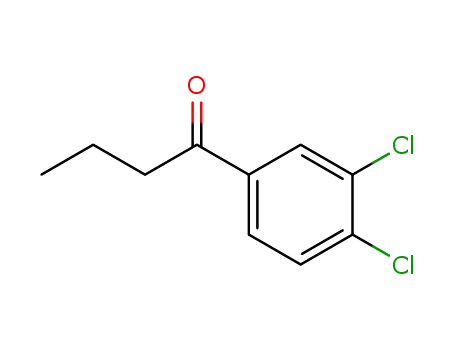 Molecular Structure of 6582-45-2 (1-Butanone, 1-(3,4-dichlorophenyl)-)