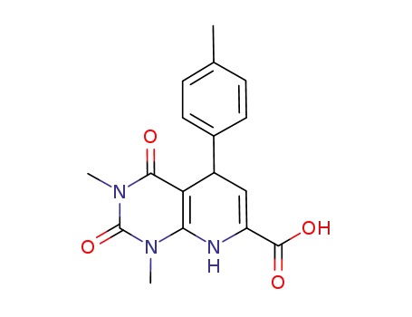 1,2,3,4,5,8-hexahydro-1,3-dimethyl-5-(4-methylphenyl)-2,4-dioxopyrido[2,3-d]pyrimidine-7-carboxylic acid