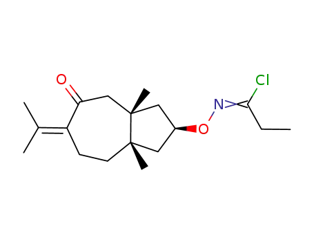 9-(1-chloropropylideneaminooxy)-1,7-dimethyl-4-isopropylidenebicyclo[5.3.0]decan-3-one
