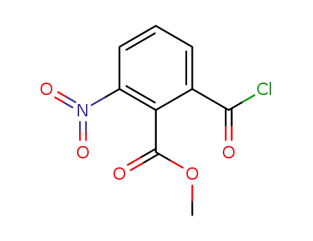 Molecular Structure of 22351-62-8 (Benzoic acid, 2-(chlorocarbonyl)-6-nitro-, methyl ester)