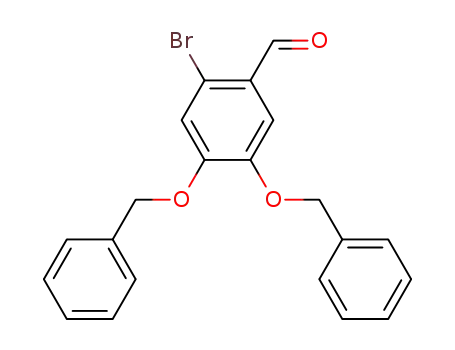 Molecular Structure of 4816-00-6 (Benzaldehyde, 2-bromo-4,5-bis(phenylmethoxy)-)