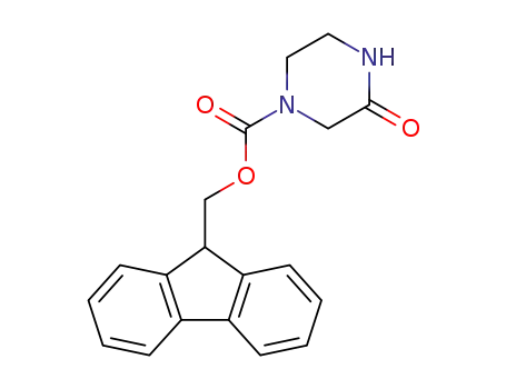 Molecular Structure of 1119449-40-9 (1-FMoc-3-piperazinone, 96%)