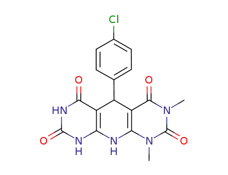 1,3-dimethyl-5-(4-chlorophenyl)-5,10-dihydropyrimido[5',4':5,6]pyrido[2,3-d]pyrimidine-2,4,6,8(1H,3H,7H,9H)-tetraone