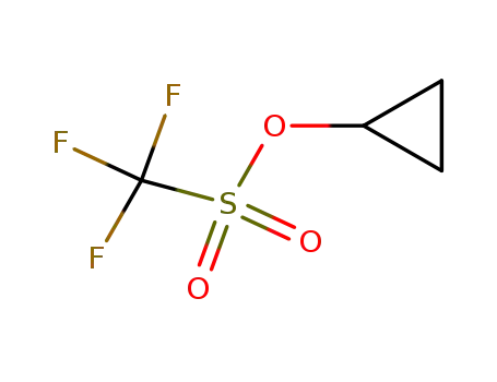 Molecular Structure of 25354-42-1 (Methanesulfonic acid, trifluoro-, cyclopropyl ester)